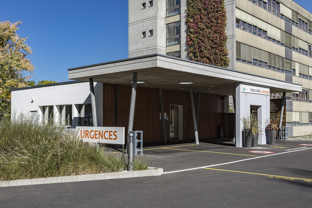 Les Hôpitaux Universitaires de Genève HUG (site: Hôpital des Trois-Chêne), Thônex – rehab